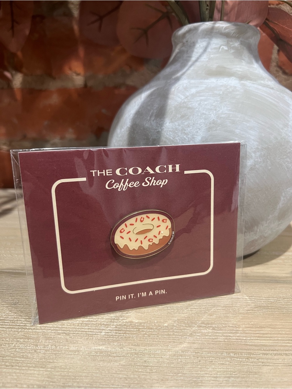 NWT The Coach Coffee Shop Donut Enamel Pin